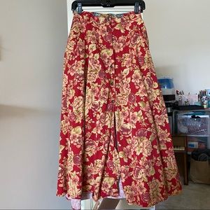 Liz Claiborne vintage floral brocade maxi skirt